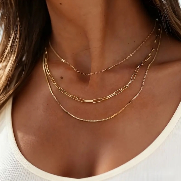Jewelry - 18 KT Gold Over Titanium Necklace